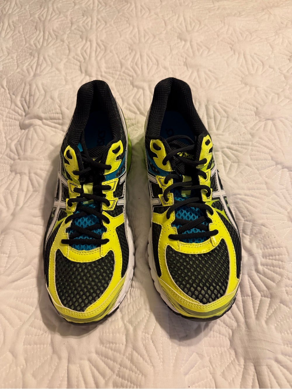 Asics Neon Yellow & Black Men's Running Sneakers